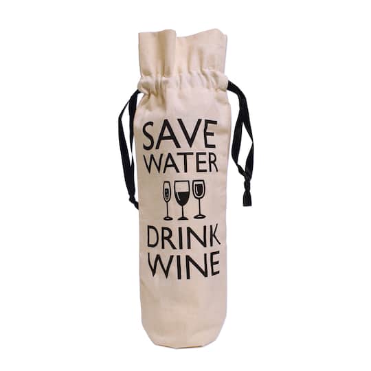 Personality Case&#x2122; Save Water Canvas Wine Bag